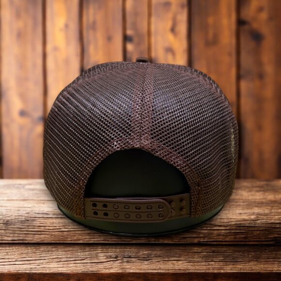 Kodiak Racing Mens Trucker Hat Brown Vintage Logo Motorsport Drag Baseball Cap - Picture 3 of 4